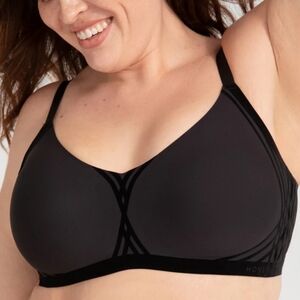 HONEYLOVE Silhouette Bra Womens Shaping Comfort Lift Black 2X 42 C/D